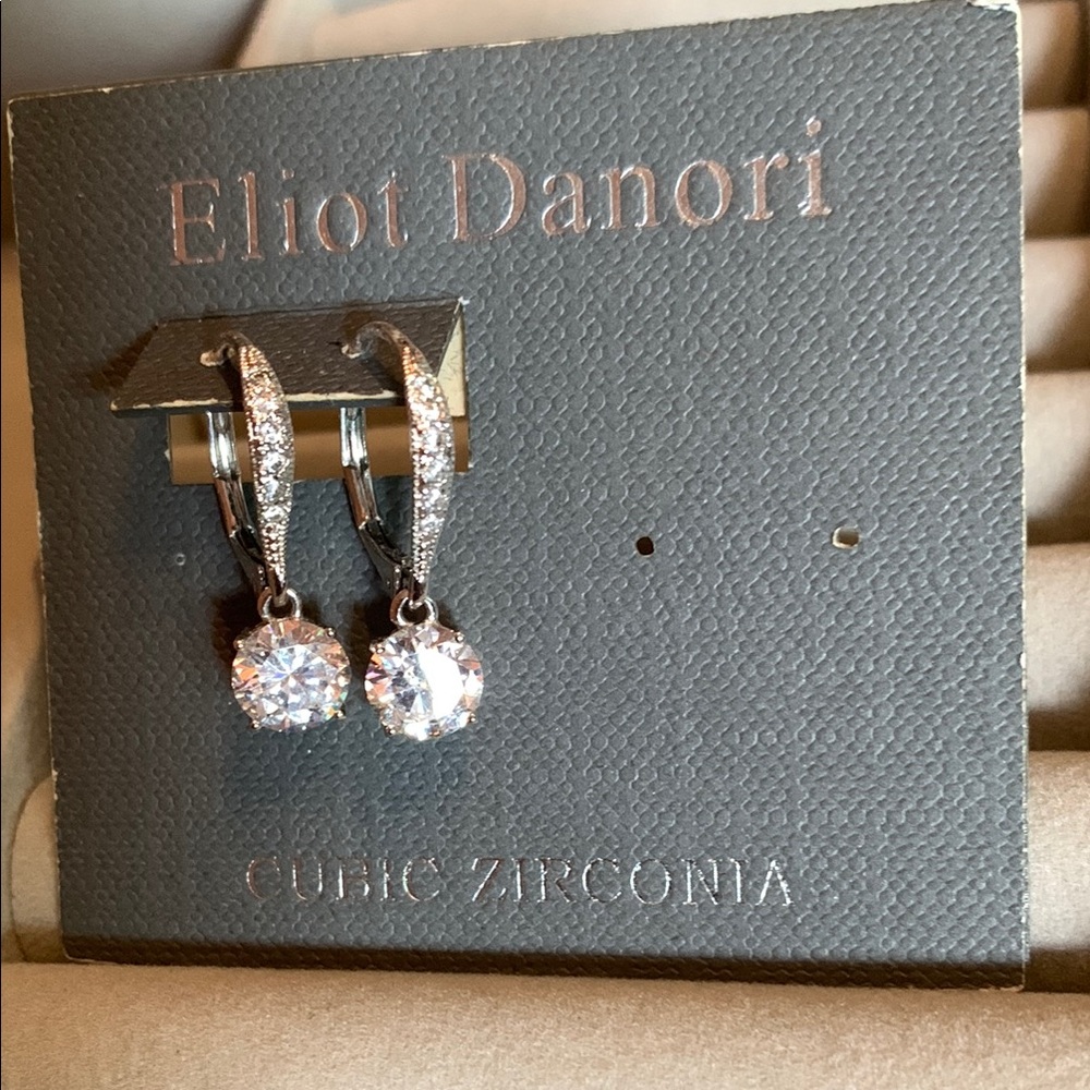 Eliot Danori Sparkling Silver Drop Earrings